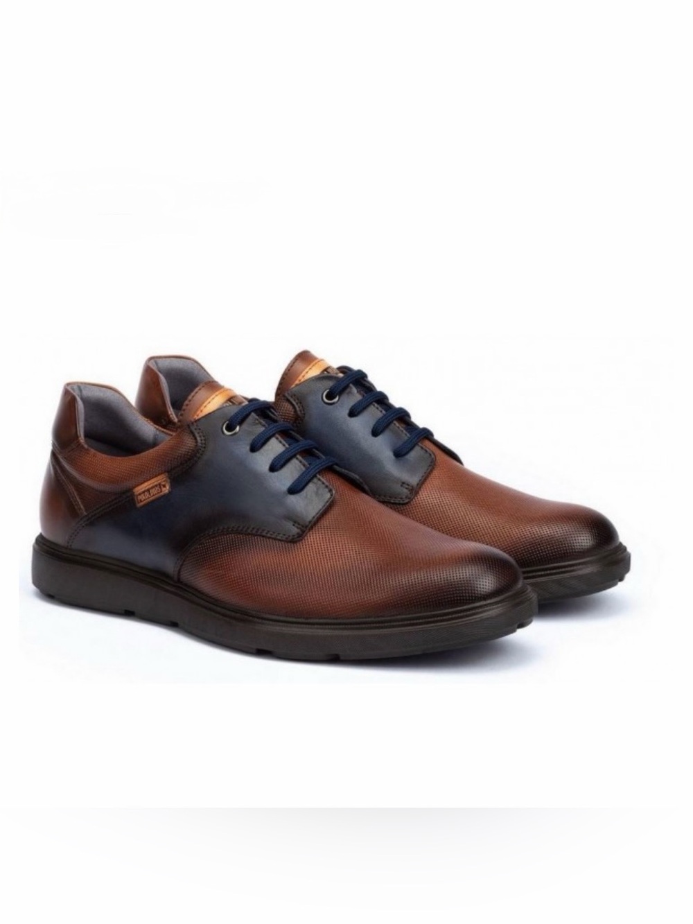 PIKOLINOS Durango Brown and Navy Leather Derby Shoes